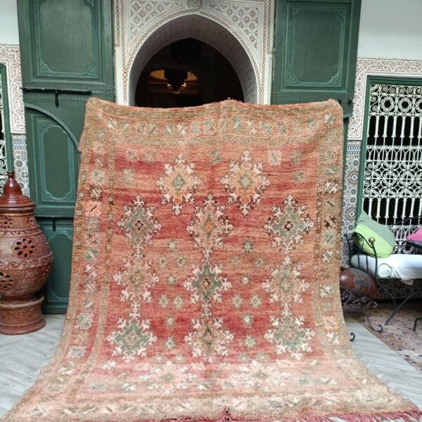 vintage moroccan beni mguild rug, berber handmade area rug  8.69 x 6.72 Feet / 265 x 205 cm
