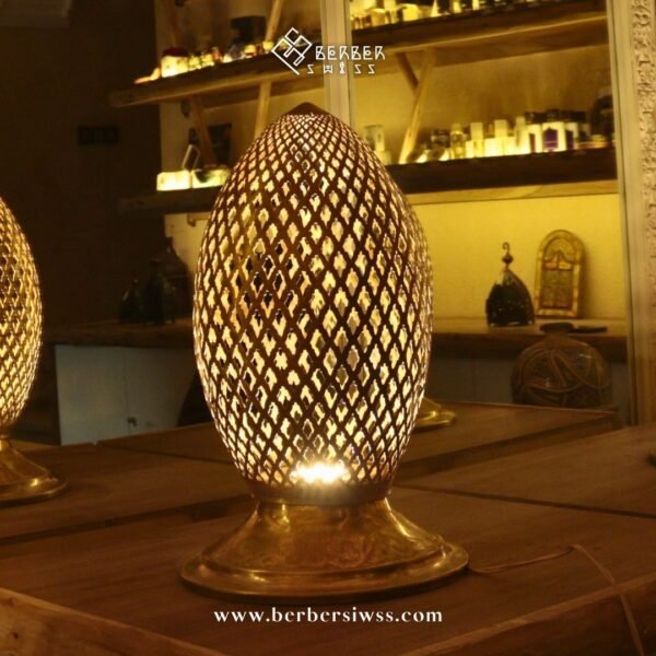 Moroccan brass night light handmade lampshade lamp