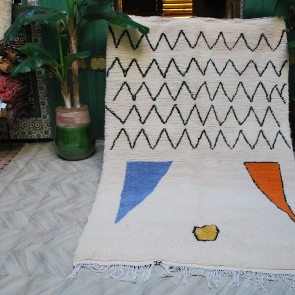 Handmade Azilal Rug, Multicolored Wool Rug, personalized rugs, 260 x 162 cm