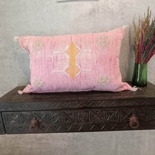 Moroccan Pink Cactus Silk Pillow Cover, - Buy 2 & Get 1 Free - buy 3  Get 2 Free