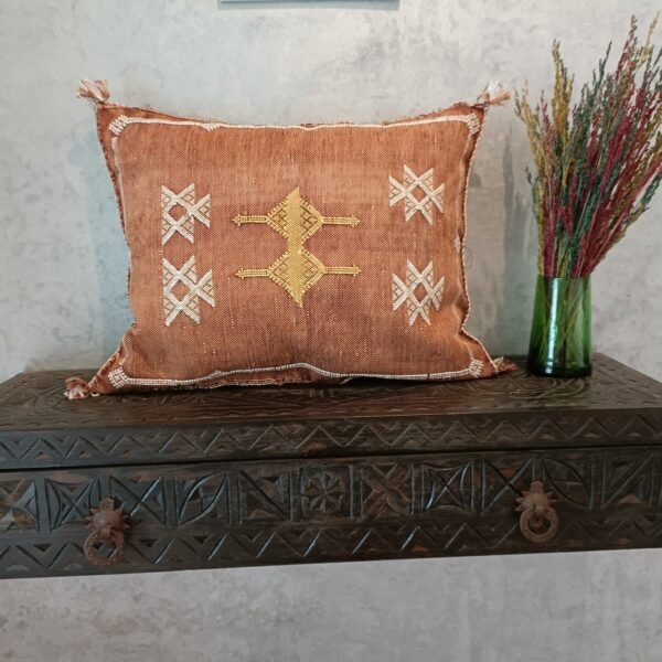 Moroccan Orange Cactus Silk Pillow Cover, - Buy 2 & Get 1 Free - buy 3  Get 2 Free