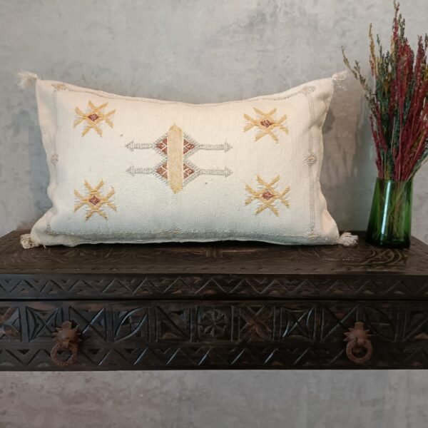 Moroccan White Cactus Silk Pillow Cover, - Buy 2 & Get 1 Free - buy 3  Get 2 Free