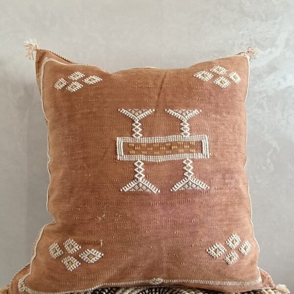 Moroccan Dark Orange Cactus Silk Pillow Cover,-Buy 2 & Get 1 Free- buy 3 Get 2 Free