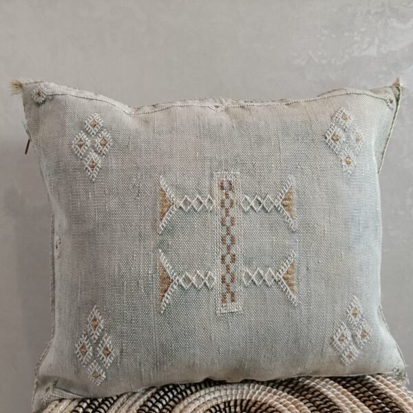 Moroccan Dark Grey Cactus Silk Pillow Cover, - Buy 2 & Get 1 Free - buy 3  Get 2 Free