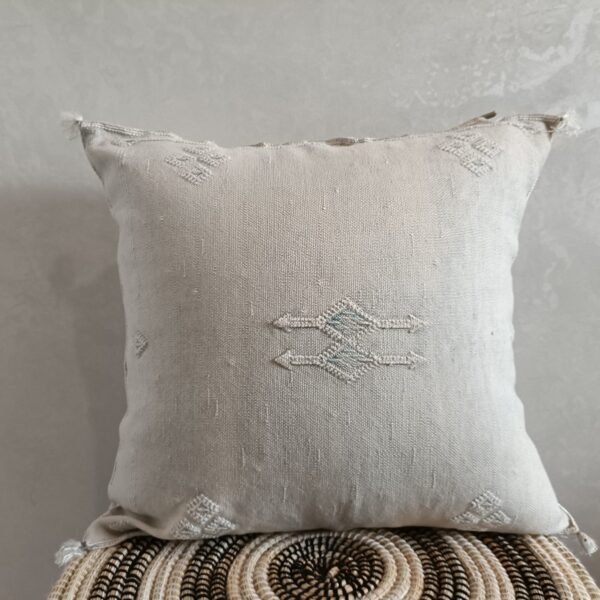 Moroccan Grey Cactus Silk Pillow Cover, - Buy 2 & Get 1 Free - buy 3  Get 2 Free