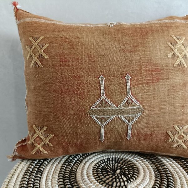 Moroccan Brown Cactus Silk Pillow Cover, - Buy 2 & Get 1 Free - buy 3  Get 2 Free