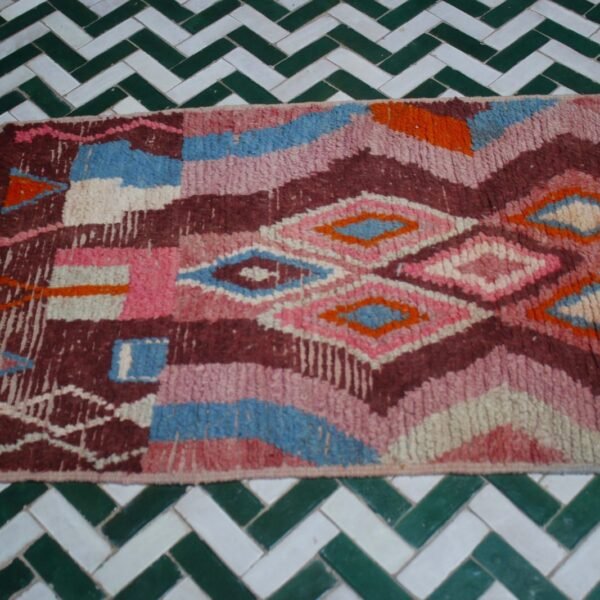 Unique Moroccan vintage Boujaad rug, Custom Fabulous Boujaad Rug, azilal rugs, Handmade Rug, Moroccan Berber Rug, Traditional Moroccan Carpet