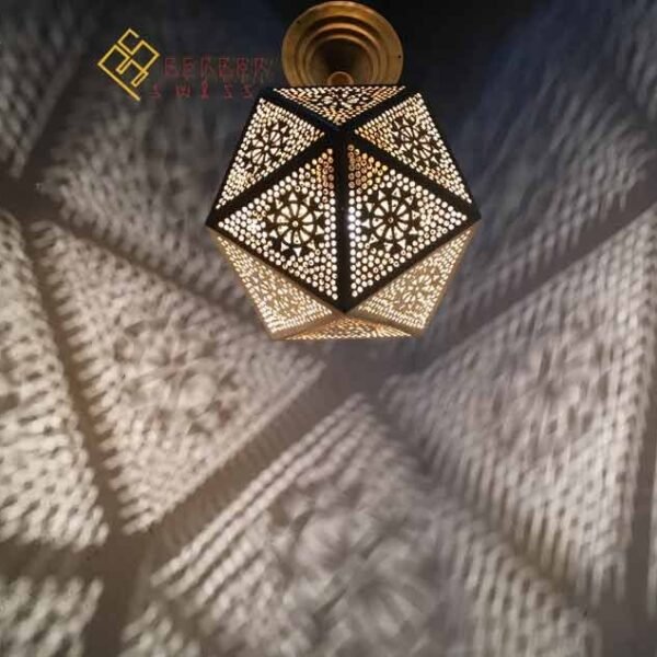 Small geometry Moroccan Pendant Light, Moroccan Handmade Ceiling lamp