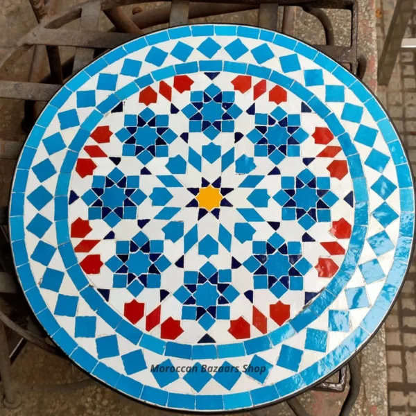 Handcrafted Round table, Moroccan Outdoor