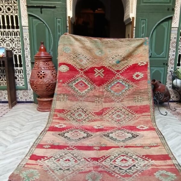 Moroccan rug Handmade design, rug Berber vintage Home decoration Embroidered rug,  Boujaad Rug, 8.79 x  5.51 FT / 268 x 168 cm
