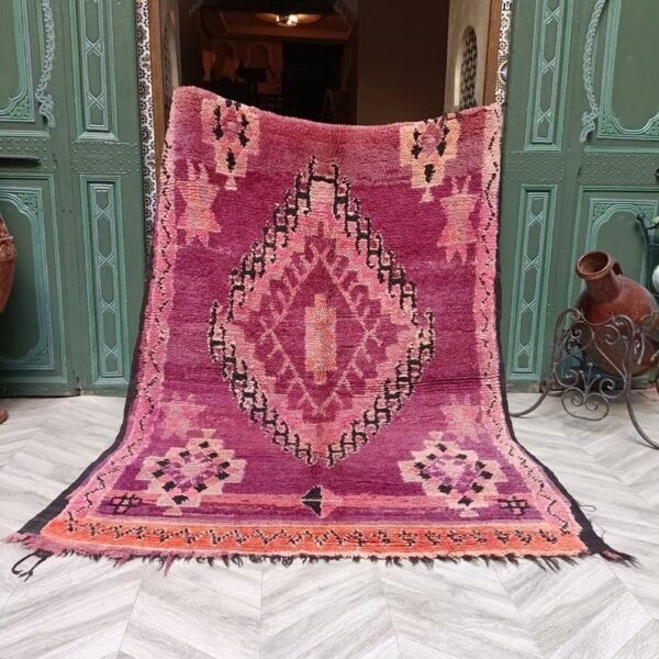 Vintage  Moroccan beni Mguild rug, traditional Berber vintage carpet, colorful carpet  5.90 x 4.49 FT / 180 x 137 cm
