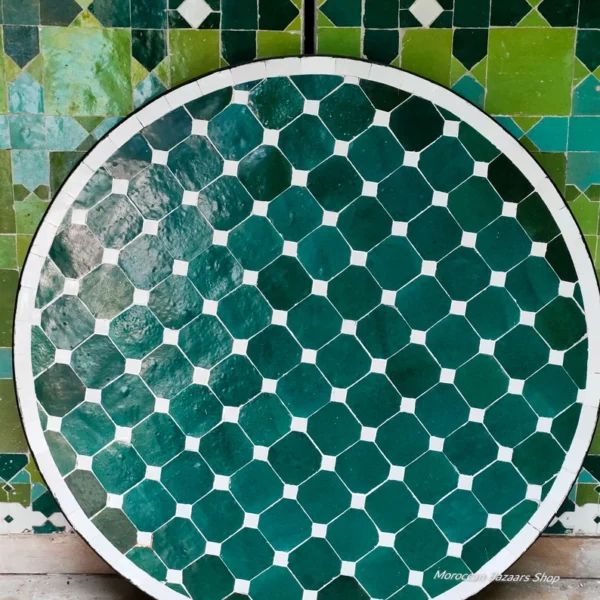 Round Mosaic Table, housewarming gift, Moroccan home decor.