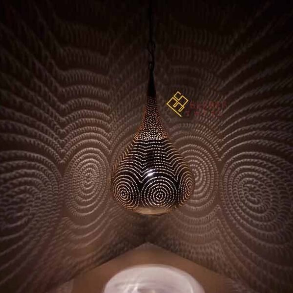 Teardrop Pendant Light, Moroccan Handmade Ceiling Lampshade Lamp Fixture