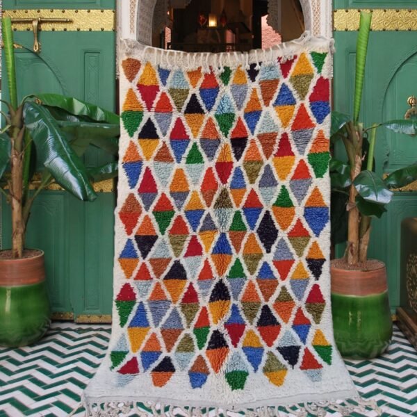 Handmade Azilal Rug, Multicolored Wool Rug 262cm x 155cm